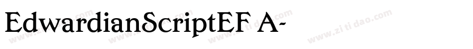 EdwardianScriptEF A字体转换